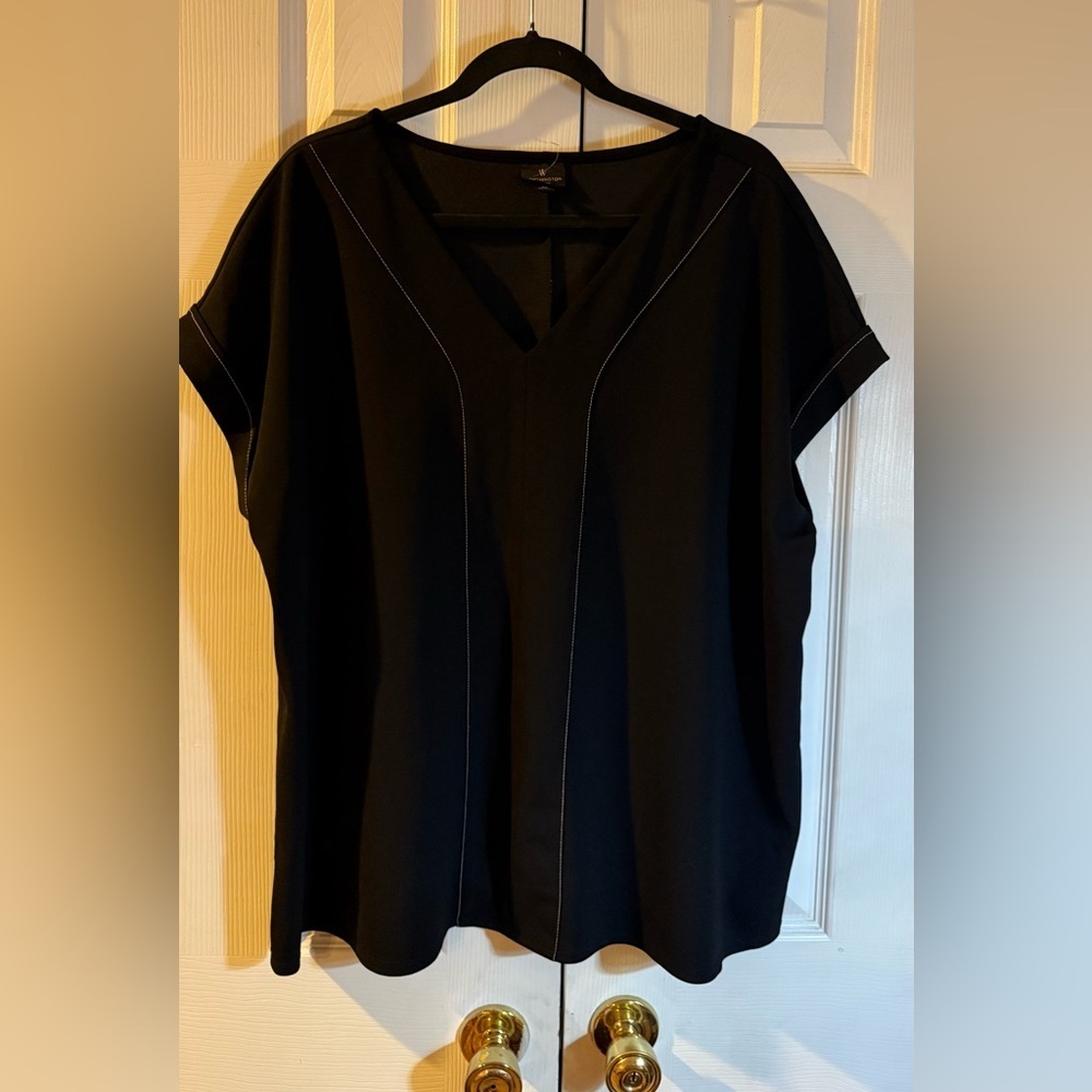 Worthington Black V-Neck Blouse